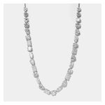 Beatrix Mixed CZ Slider Necklace, Silver Product Image