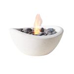 Wave Tabletop Fire Bowl, White Product Image