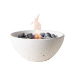 Basin Tabletop Fire Bowl, White Product Image