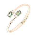 Crystal Bypass Bracelet Green Product Image