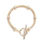 Flex Bracelet with Pave Rondelles Gold Product Image