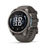 Fenix 9 Premium Multisport GPS Smartwatch, 47mm Titanium w/ Pebble Gray Band Product Image