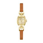 Ladies Goddess of Time Jackie Gold & Brown Leather Strap Champagne Dial Product Image