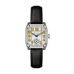 Mens Archive Lone Eagle Silver & Black Leather Strap Watch Silver-White Dial Product Image