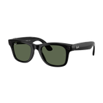 Ray-Ban Meta Wayfarer Large AI Glasses Shiny Black/G-15 Green G-15 Green Shiny Black Product Image