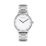 Mens Min Max Silver-Tone Stainless Steel Watch White Dial Product Image