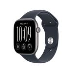 Apple Watch Series 12 GPS 46mm Space Gray Aluminum Case with Navy Blue Sport Band - S/M Product Image