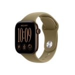 Apple Watch Series 12 GPS 42mm Dark Bronze Aluminum Case with Olive Sport Band - S/M Product Image