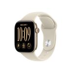 Apple Watch Series 12 GPS + Cellular 42mm Light Gold Aluminum Case with Sand Sport Band - M/L Product Image