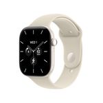 Apple Watch Series 12 GPS + Cellular 46mm Pearl White Ceramic Case with Sand Sport Band - M/L Product Image