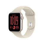 Apple Watch SE 3 GPS + Cellular 44mm Starlight Aluminum Case with Sand Sport Band - M/L Product Image