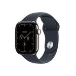Apple Watch Series 12 GPS + Cellular 42mm Natural Titanium Case with Navy Blue Sport Band - M/L Product Image