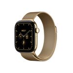 Apple Watch Series 12 GPS + Cellular 42mm Radiant Gold Titanium Case with Radiant Gold Milanese Loop Product Image
