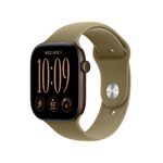 Apple Watch Series 12 GPS + Cellular 46mm Dark Bronze Aluminum Case with Olive Sport Band - S/M Product Image