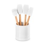 5pc Signature Utensil Crock and Tools Set, White Product Image