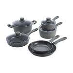 Parma Plus 10pc Aluminum Nonstick Ceramic Cookware Set Grey Product Image