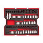 77pc 1/4 & 3/8 Drive Metric, SAE, & Torx Socket Set w/ Tray for PACKOUT Drawers Product Image