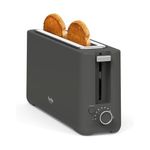 Long Slot 2 Slice Toaster, Caviar Gray Product Image