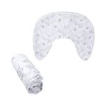 New Boppy Nursing Pillow Cover, Gray Gentle Leaves Product Image