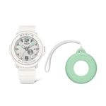 Ladies Baby-G + PLUS Convertible Analog White Resin Watch w/ Holder, White Dial Product Image