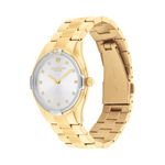 Ladies Brooks Gold-Tone Stainless Steel Crystal Watch Silver Dial Product Image