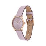 Ladies Elliot Rose Gold & Purple Leather Strap Watch Purple C Dial Product Image