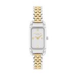 Ladies Cadie Two-Tone Stainless Steel Watch w/ Crystal Markers Silver Dial Product Image