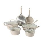Heathland 10pc Premium Ceramic Induction Cookware Set Taupe Product Image