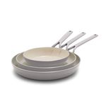 Alto Ceramic Nonstick 3pc Fry Pan Set, Sage Product Image