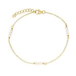 Pearl Station Bracelet Gold Product Image