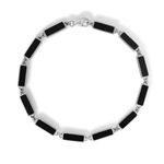 Black Onyx Gemstone Inlay Bracelet Silver Product Image