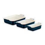 3pc Heritage Stoneware Rectangular Baking Dish Set, Nuit Product Image