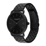Mens Elliot Black Ion-Plated Stainless Steel Watch Black Dial Product Image