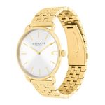 Mens Elliot Gold-Tone Stainless Steel Watch Silver White Dial Product Image