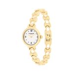 Ladies Iris Gold-Tone Stainless Steel Watch Chalk Dial Product Image