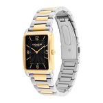 Unisex Elliot Two-Tone Stainless Steel Rectangle Watch Black Dial Product Image