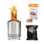 5" Mesa Smokeless Tabletop Fire Pit Bundle, Stainless Product Image