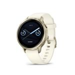 Venu 4 GPS Health & Fitness Smartwatch - 41mm, Lunar Gold w/ Bone Silicone Band Product Image