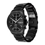 Mens Oliver Chronograph Black Ion-Plated Stainless Steel Watch Black Dial Product Image