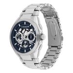 Mens Jackson Chronograph Silver-Tone Stainless Steel Watch Navy Skeleton Dial Product Image