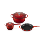 Le Creuset 5-Piece Signature Cookware Set Cerise Product Image