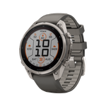 Garmin Fenix 9 Pro Solar 47mm GPS Smartwatch Titanium with Pebble Gray Silicone Band Product Image