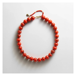 BaubleBar Mini Jane Beaded Necklace (14mm) Red Jasper Product Image