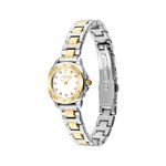 Ladies Kitt Two-Tone Stainless Steel Watch w/ Crystal Markers White Dial Product Image