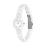 Ladies Kitt White Ceramic Watch w/ Crystal Markers White Dial Product Image