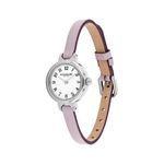 Ladies Iris Silver & Lavender Leather Strap Watch White Dial Product Image