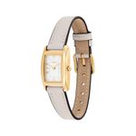 Ladies Reese Gold & Chalk Leather Strap Watch Silver Dial Product Image