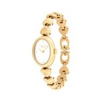 Ladies Sammy Gold-Tone Stainless Steel Heart Watch White Dial Product Image