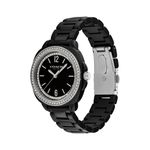 Ladies Kitt Black Ceramic Watch w/ Crystal Bezel Black Dial Product Image