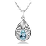 Blue Topaz Aura Necklace Silver Product Image